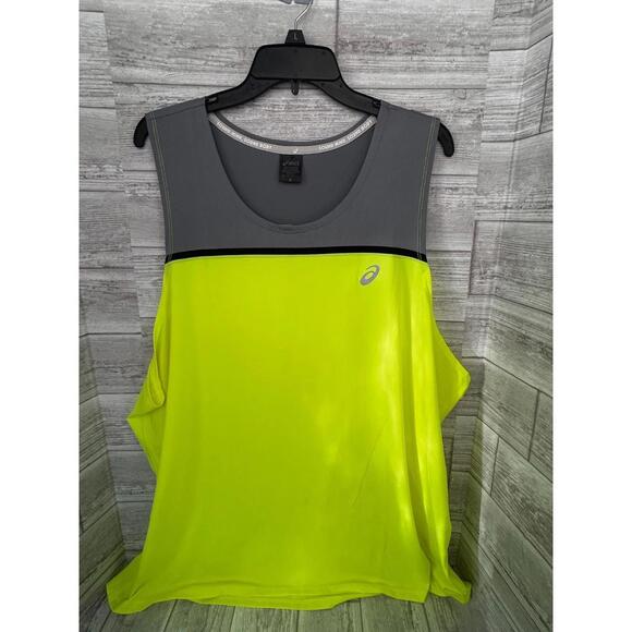 ASICS® Men's 3XL PR Lyted Singlet Tank in Safety Yellow/Sheet Rock New see photo - Picture 1 of 4